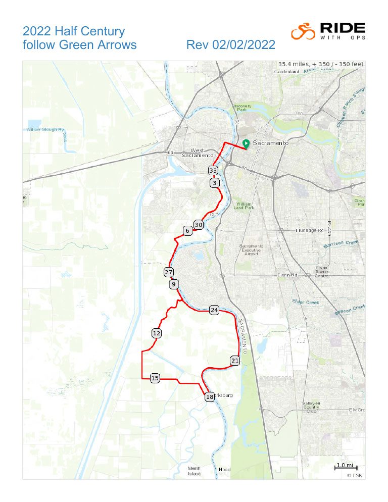 2022 Half Century Route Map Thumbnail