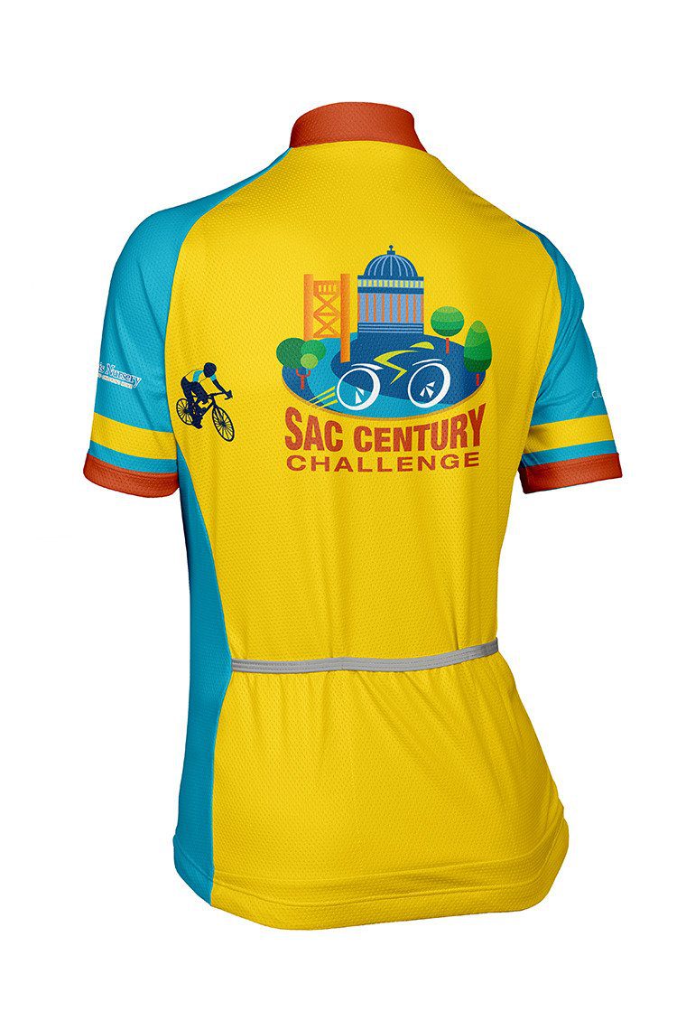 Back view of the Women's 2022 Sacramento Century Challenge Classic Jersey