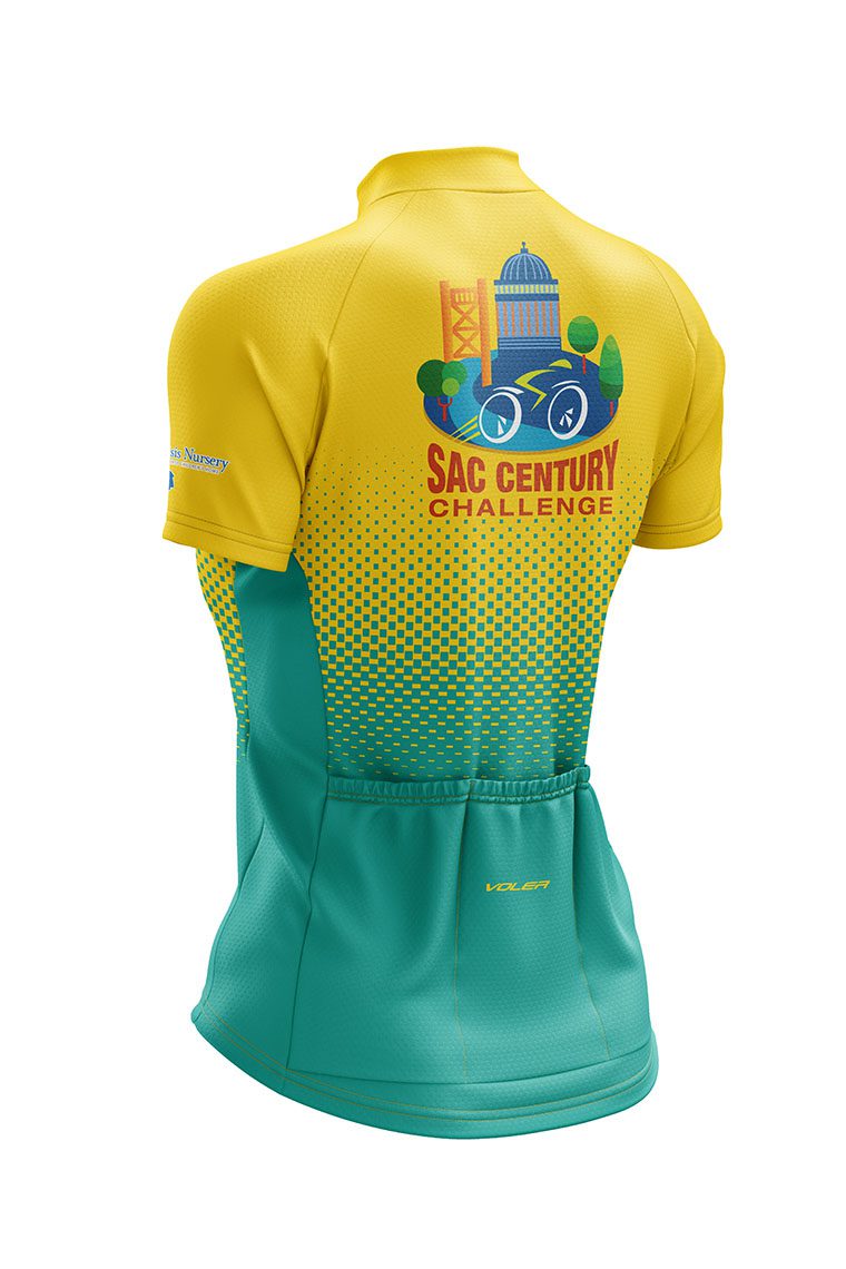 Back view of the Women's 2022 Sacramento Century Challenge Classic Jersey